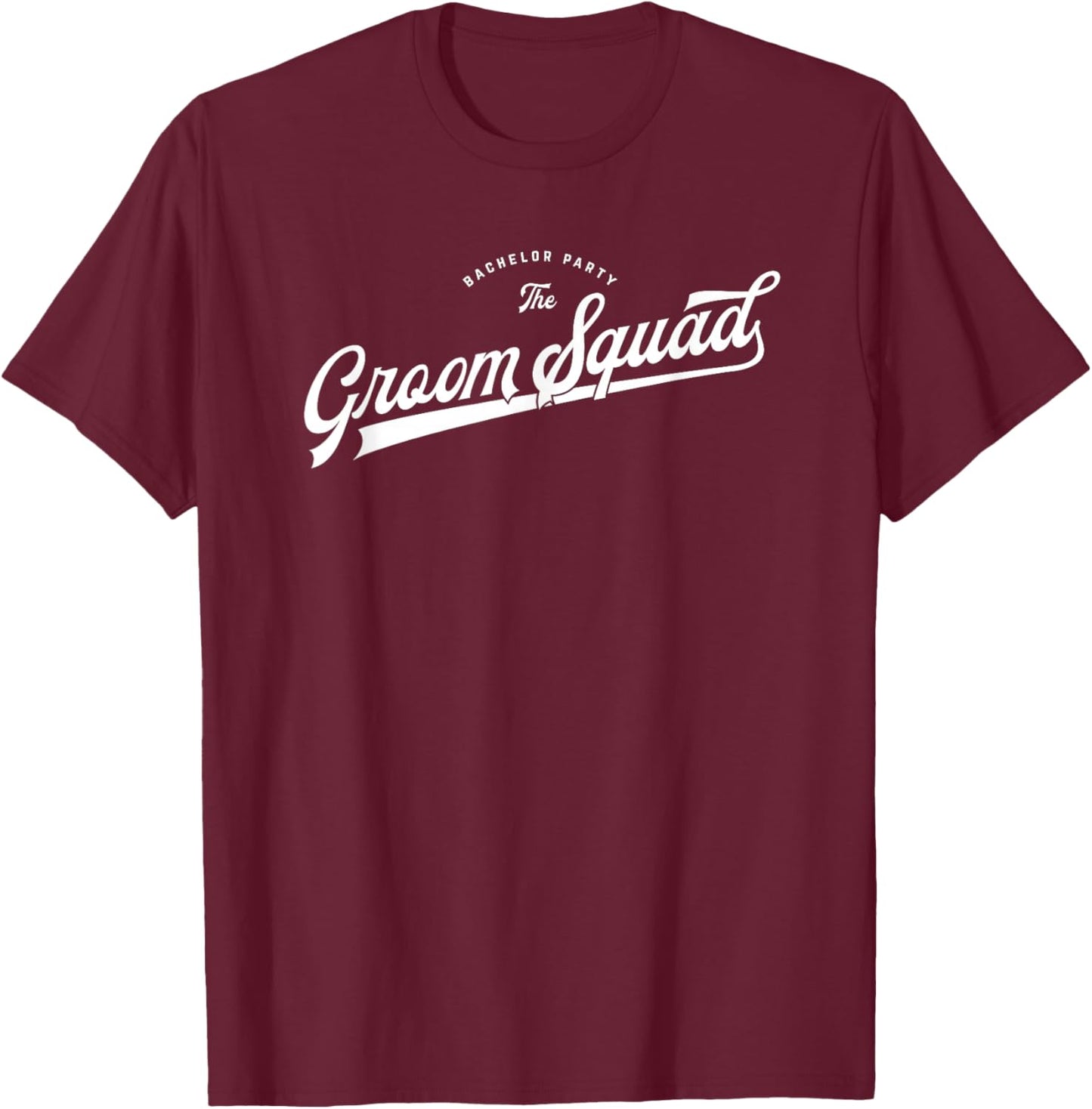 Bachelor Party Set Baseball Style The Groom Squad T-Shirt - T-Shirt | Maroon