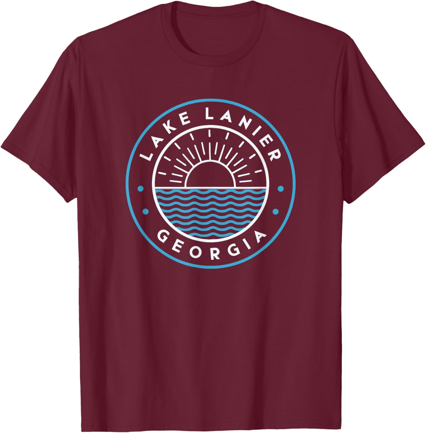 Lake Lanier Georgia Outdoors Vintage T-Shirt - T-Shirt | Maroon