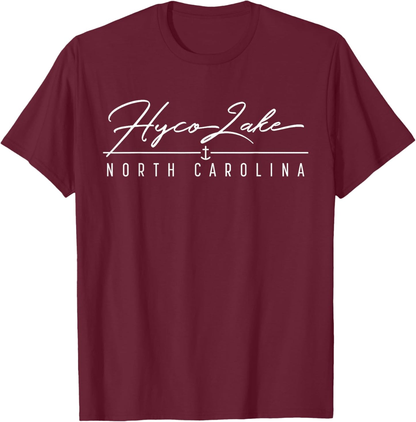 Hyco Lake NC T-Shirt - T-Shirt | Maroon