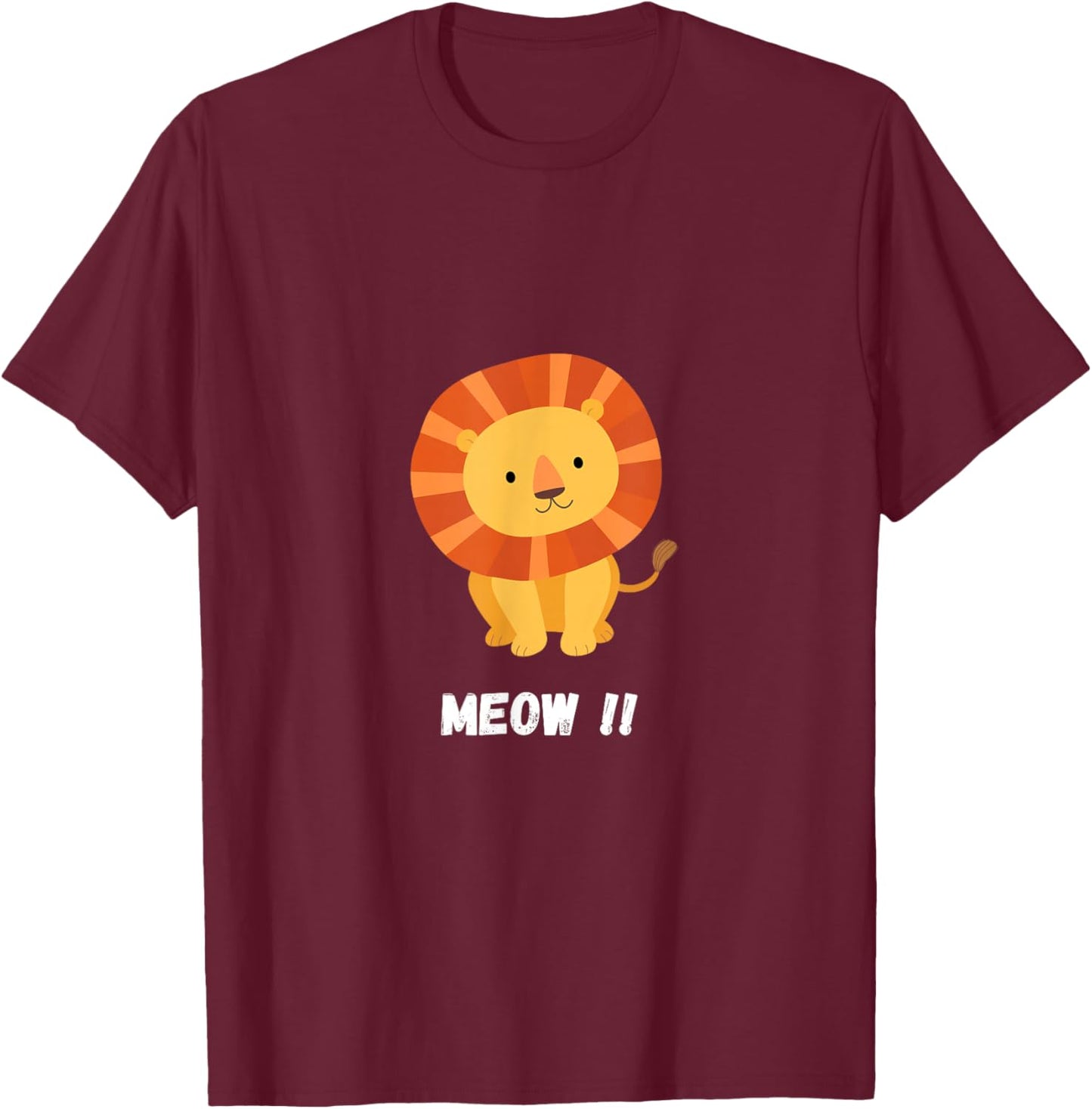 Lion Meow Meow Costume Carnival T-Shirt - T-Shirt | Maroon