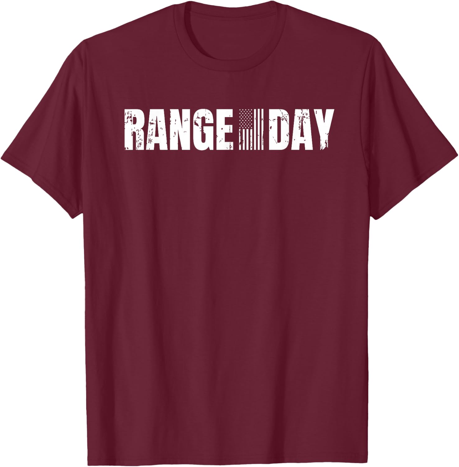 Range Day American Flag Patriotic Shooting Range T-Shirt - T-Shirt | Maroon
