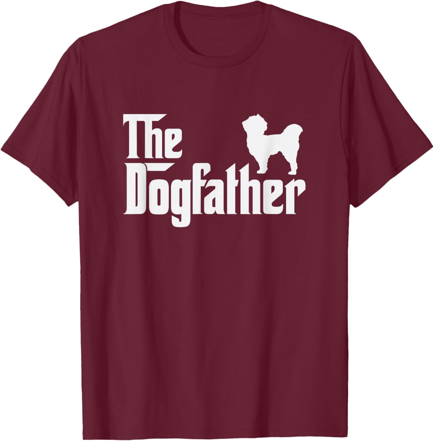 maltese shih tzu DogFather Funny Dog Dad T-Shirt - T-Shirt | Maroon