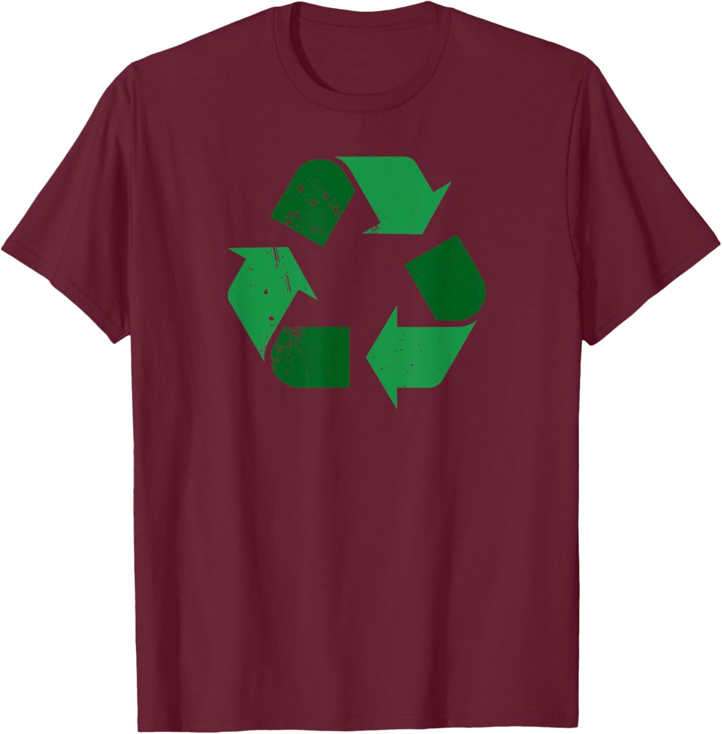 Vintage Recycle Symbol T-Shirt - T-Shirt | Maroon