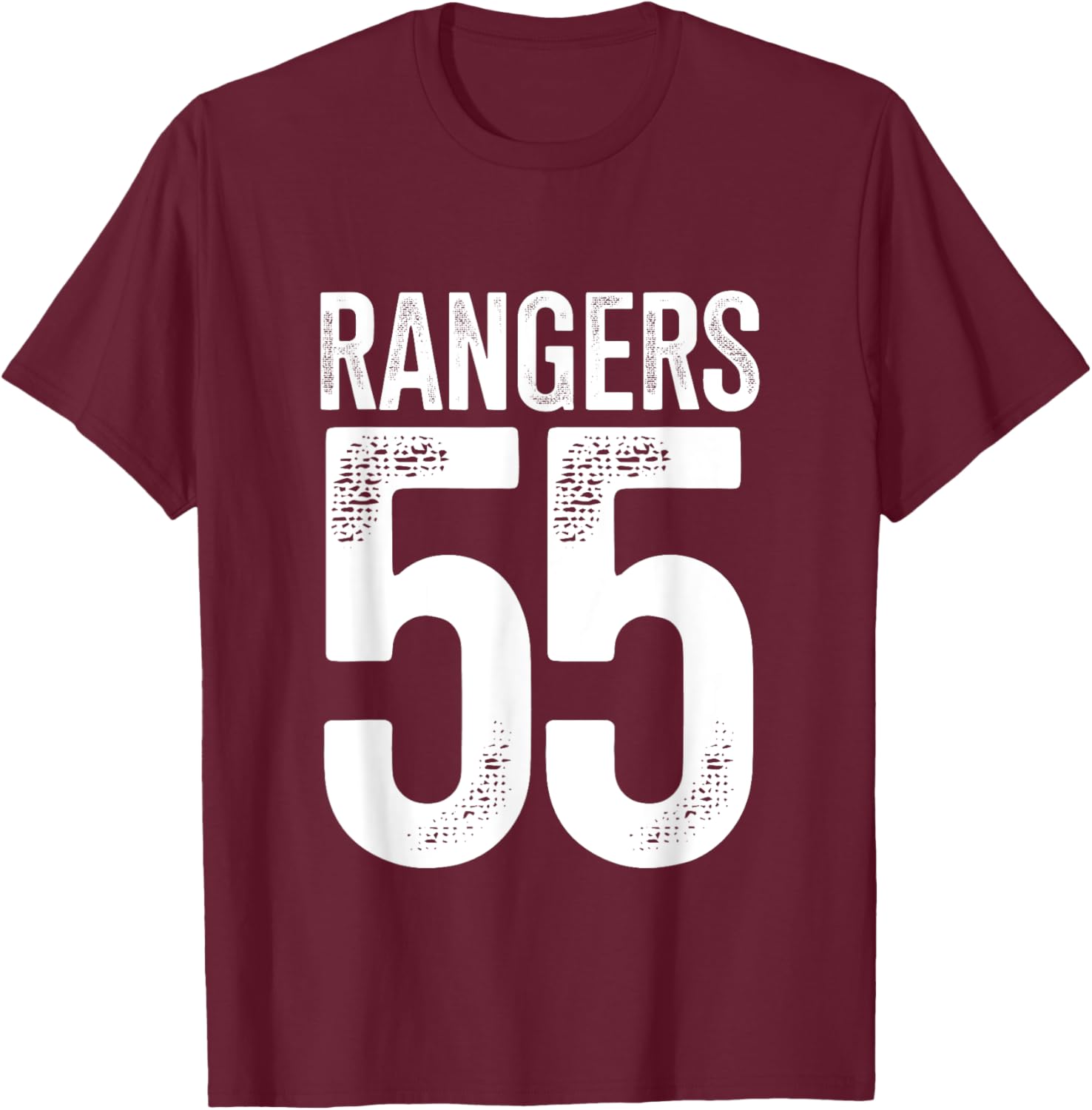 RFC 55th Scottish Premiership Winners Rangers Champion55 T-Shirt - T-Shirt | Maroon