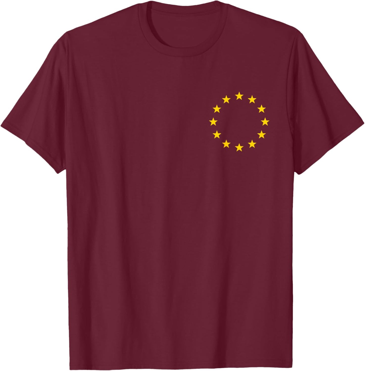 EU Stars European Union Flag Symbol Europe Sign Logo T-Shirt - T-Shirt | Maroon