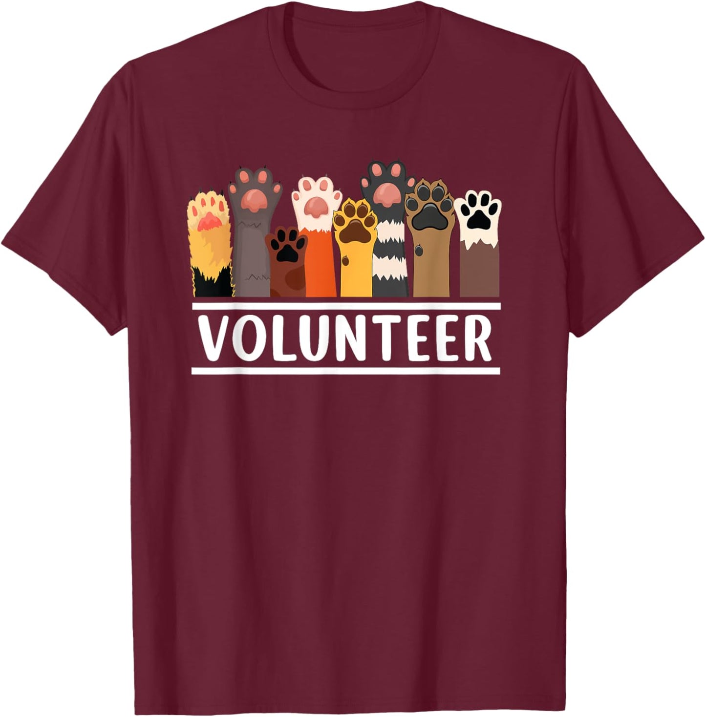 Animal Volunteer For Dog Cat Rescue Supporter Women T-Shirt - T-Shirt | Maroon
