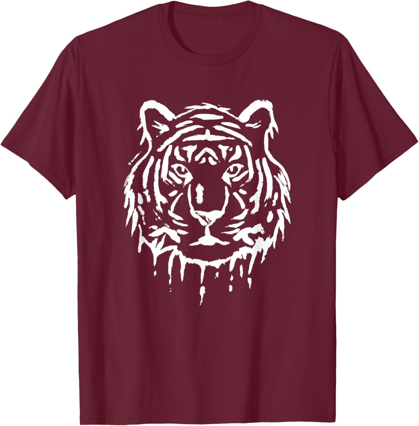 Tiger Design , Women, Boys & Girls T-Shirt - T-Shirt | Maroon