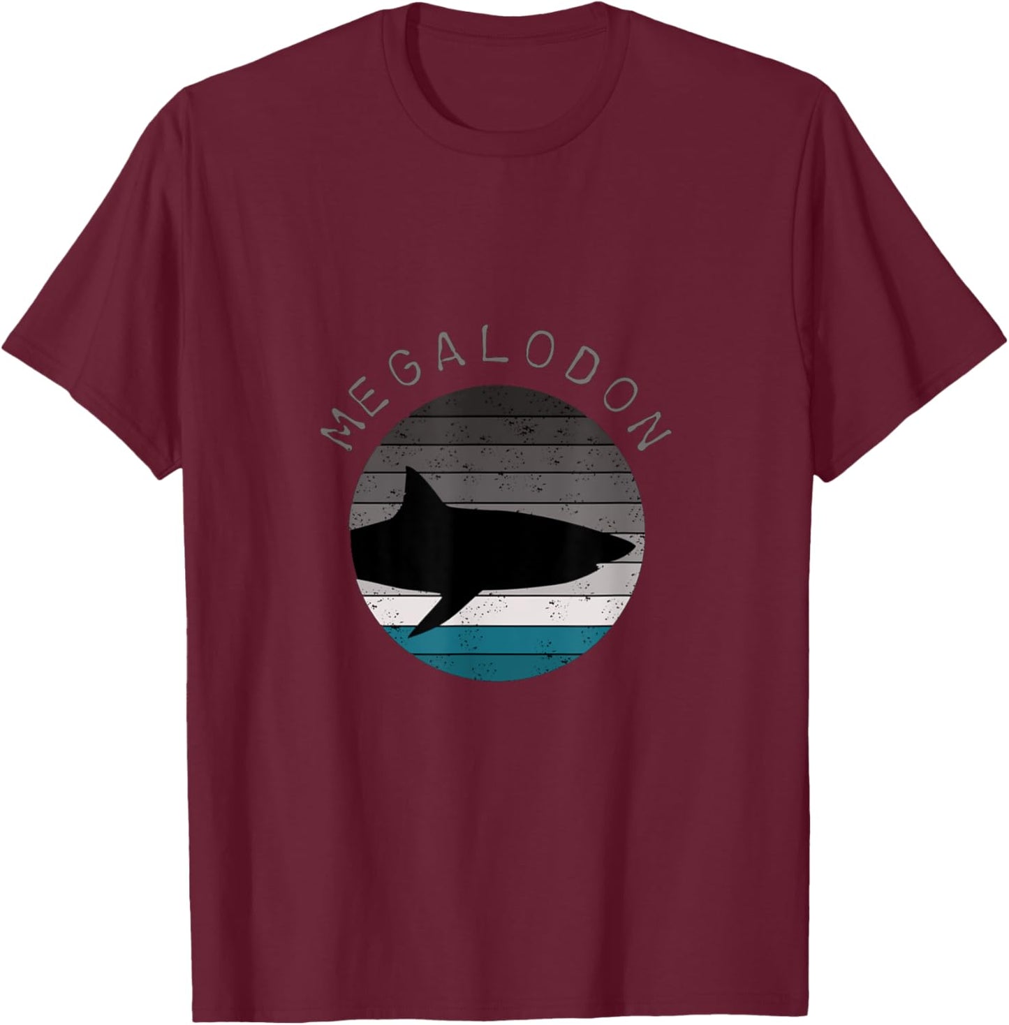 Megalodon Great White Shark T-Shirt - T-Shirt | Maroon