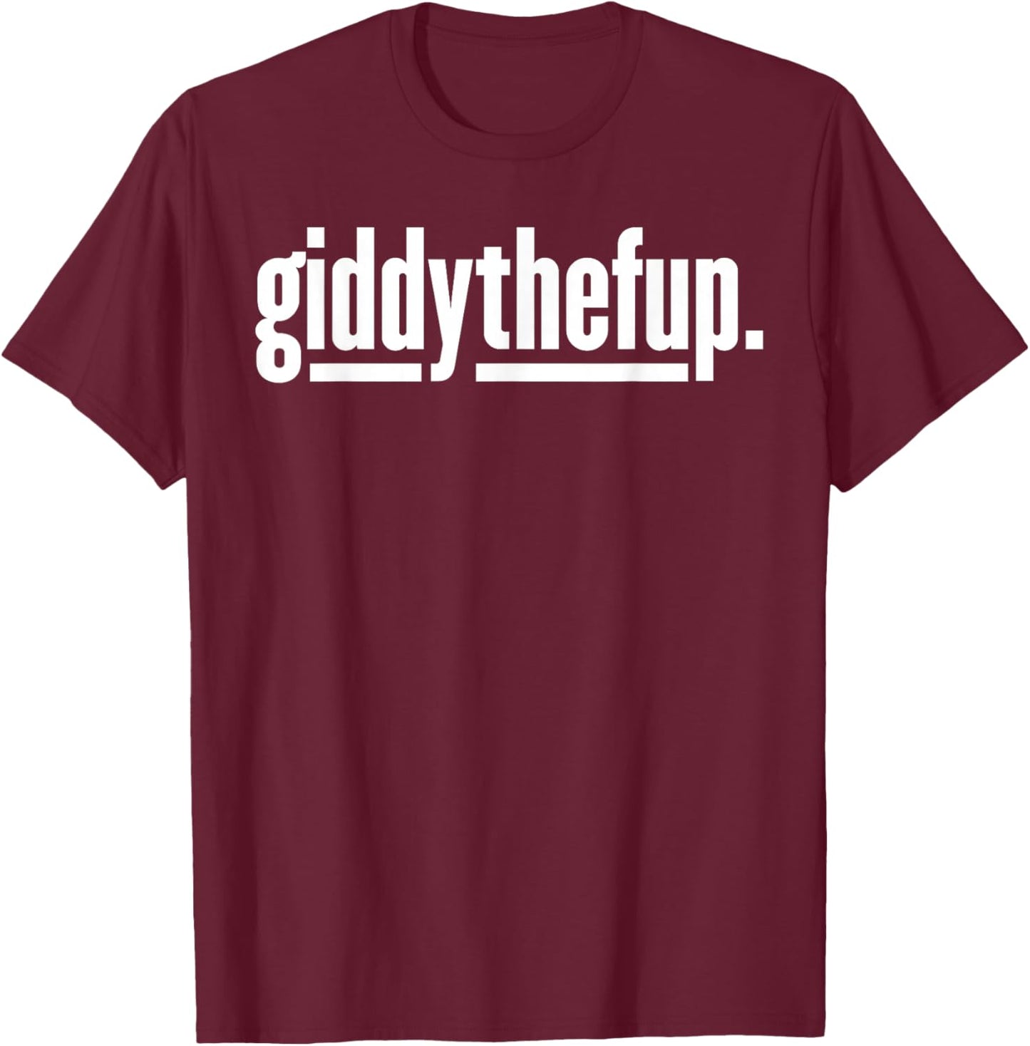 Funny Horse Racing Vintage Giddythefup KY Derby Horse Small T-Shirt - T-Shirt | Maroon