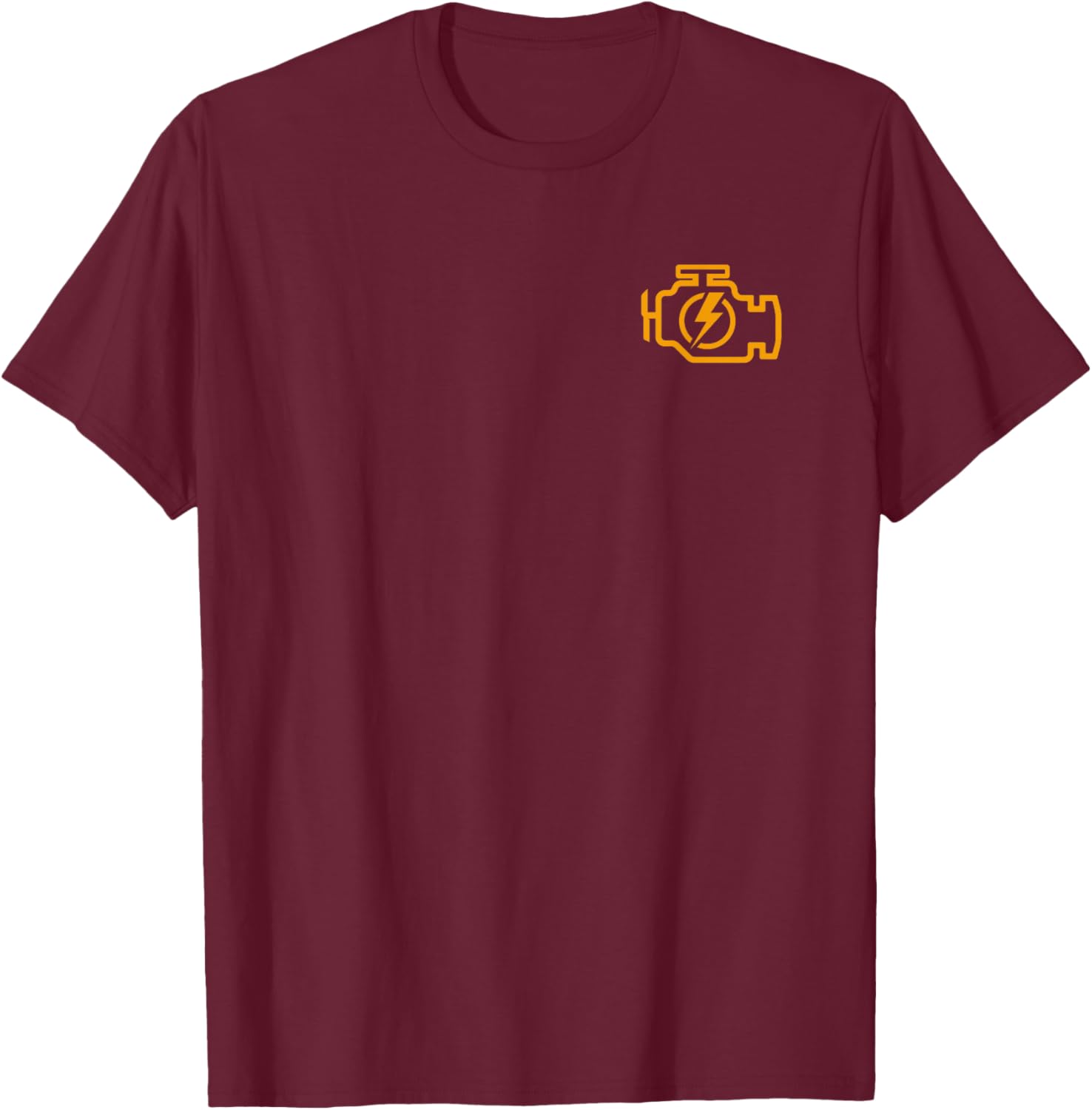 Check Engine Light Cel Fun Auto Car Mechanic Repair T-Shirt - T-Shirt | Maroon