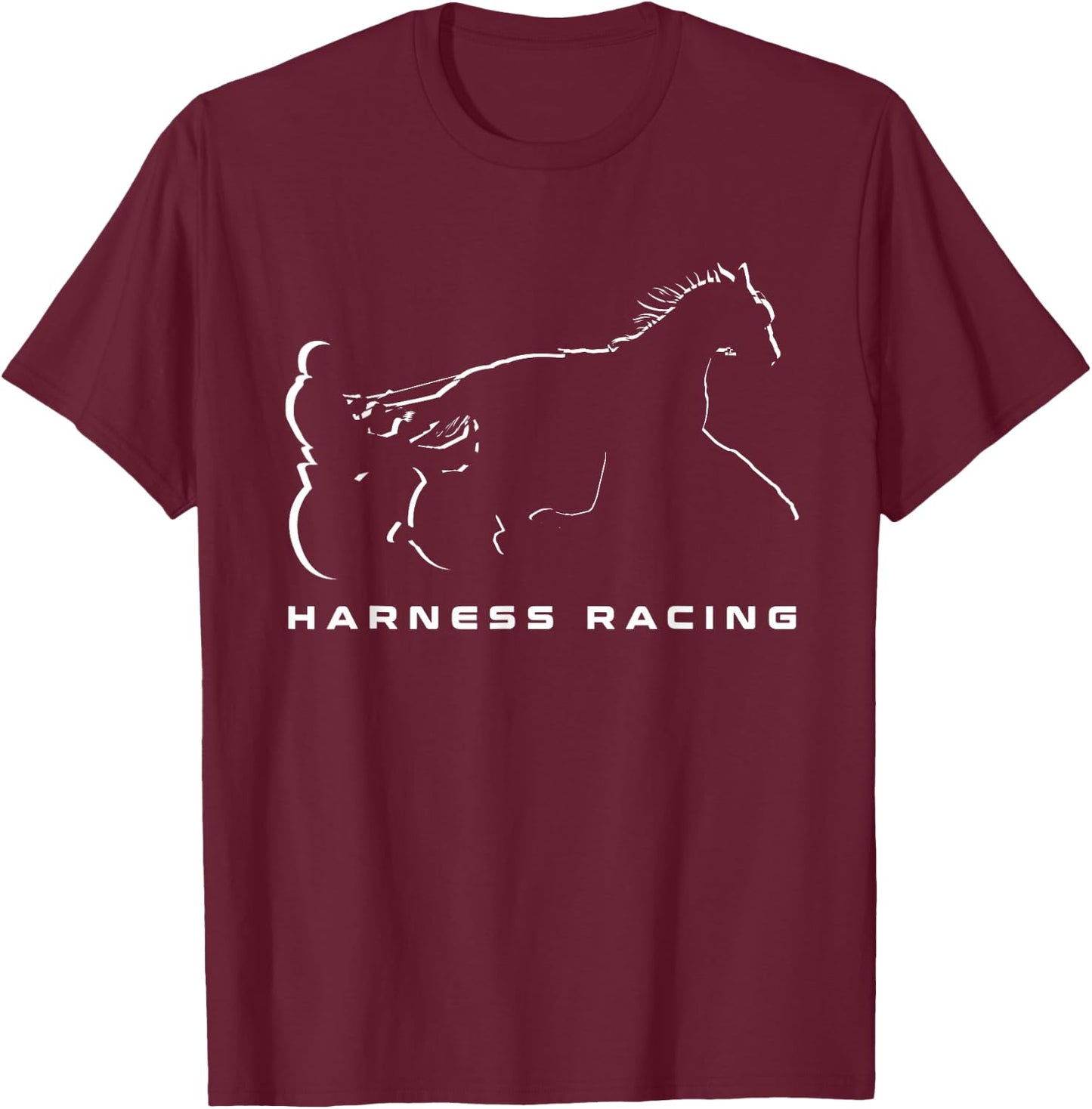 Harness Racing Clothing - Harness Racing T-Shirt - T-Shirt | Maroon