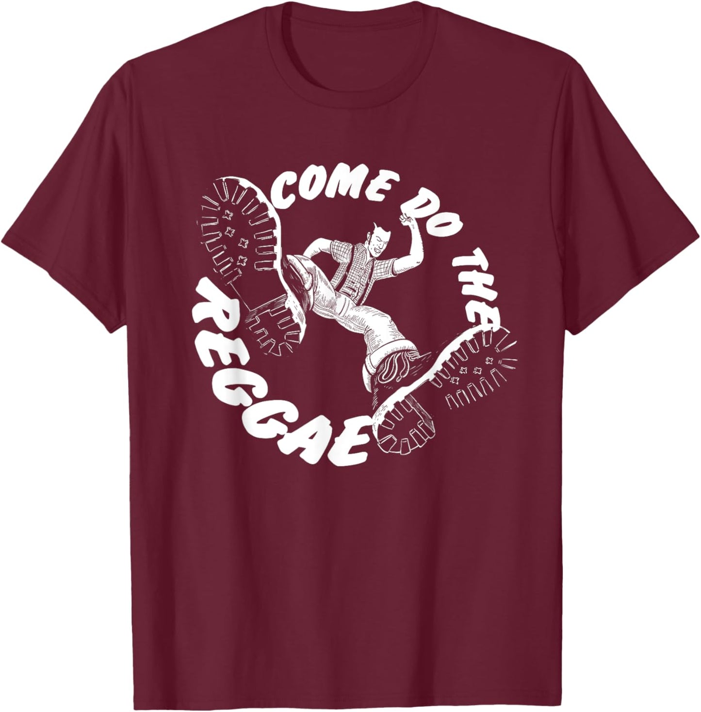 Traditional Skinhead Reggae Shirt - Ska Boss Reggae T-Shirt - T-Shirt | Maroon