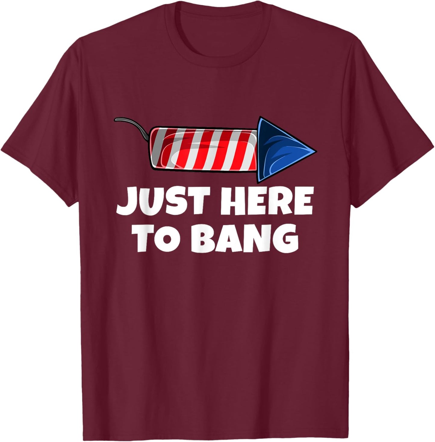 4th July America Firework Patriot USA & T-Shirt - T-Shirt | Maroon