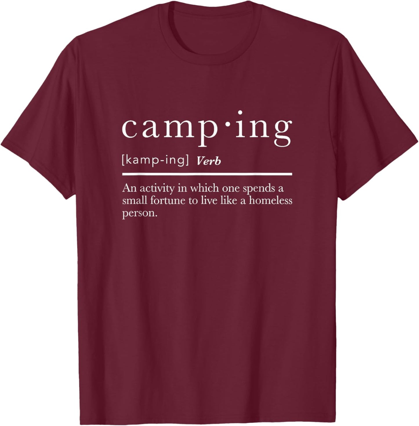 Funny Camping Shirts Women Definition Camp T-Shirt - T-Shirt | Maroon