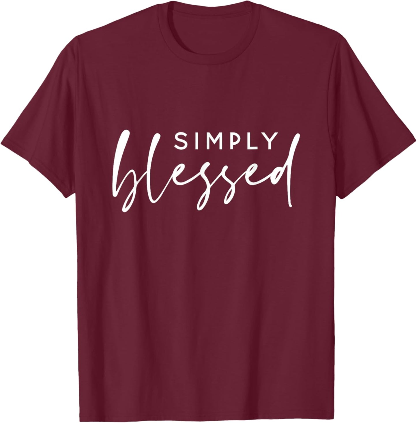 Simply Blessed Christian T-Shirt - T-Shirt | Maroon