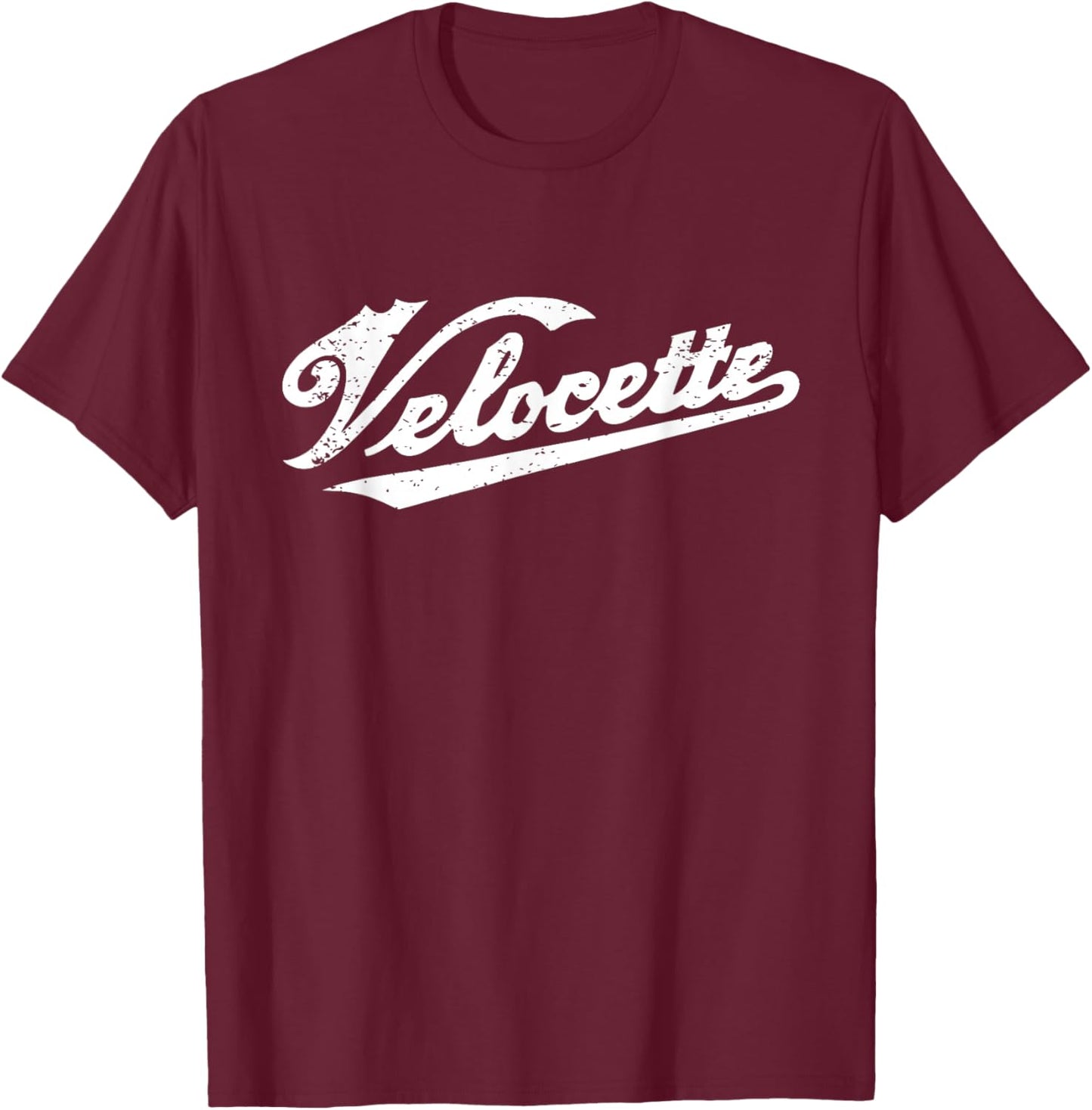 Velocette - Legendary Classic British Motorcycle T-Shirt - T-Shirt | Maroon