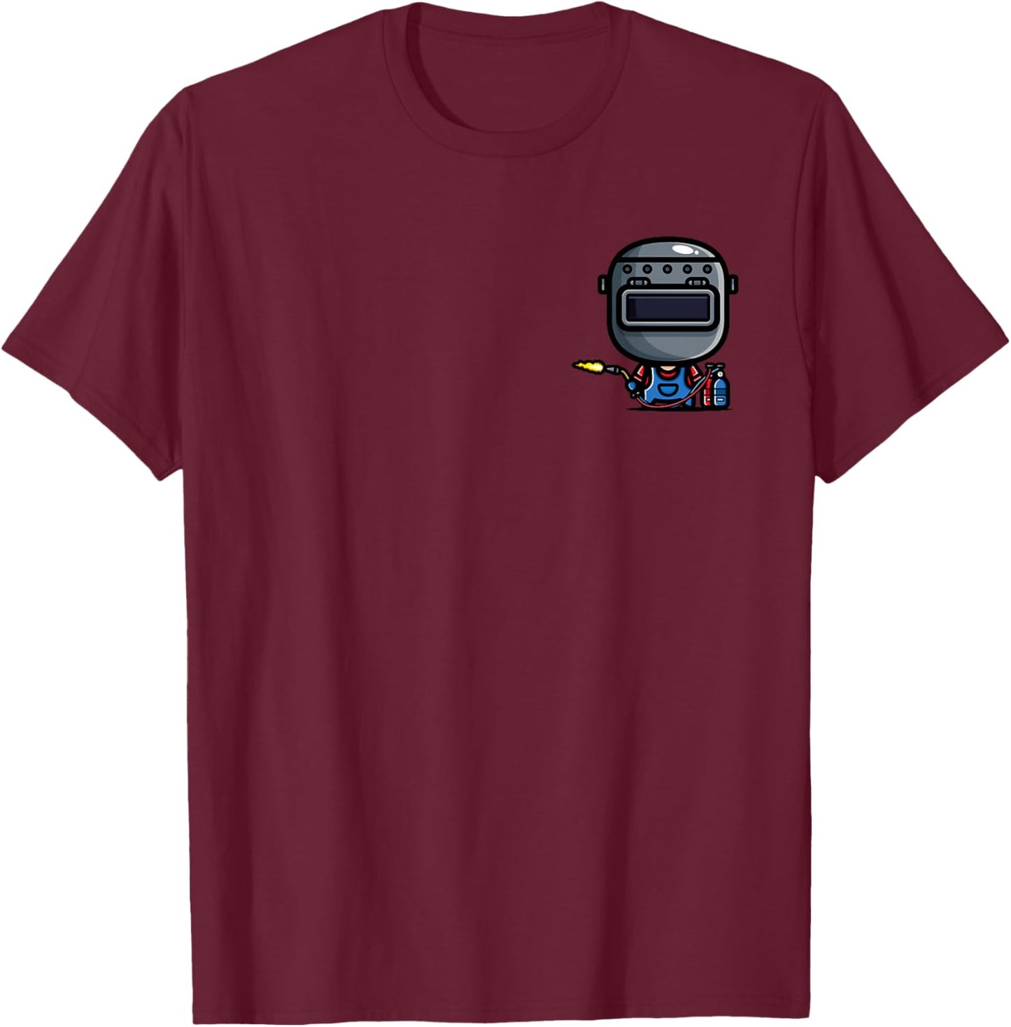 Welding Welder on or in The Heart Small T-Shirt - T-Shirt | Maroon