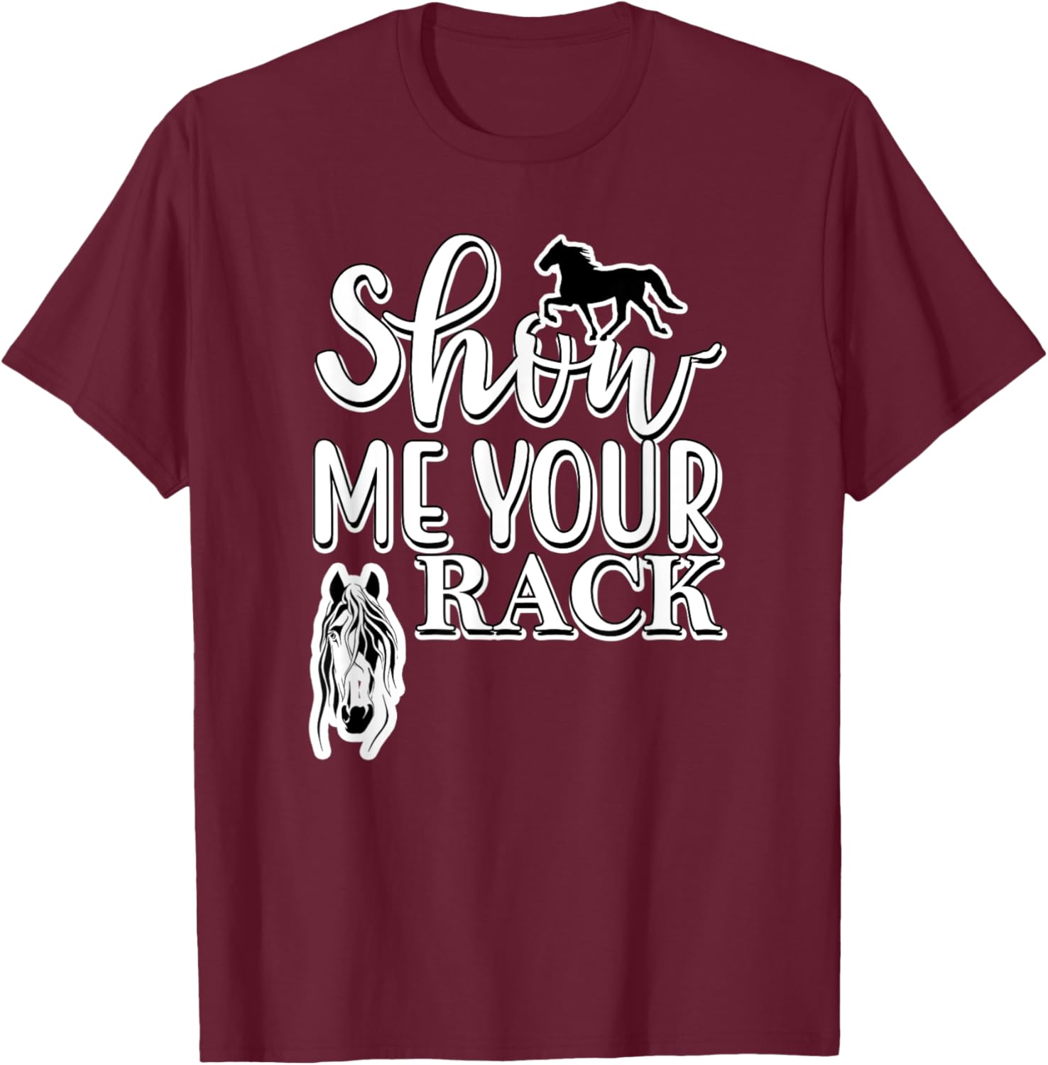 Racking Horse Gaited Breeds T-Shirt - T-Shirt | Maroon