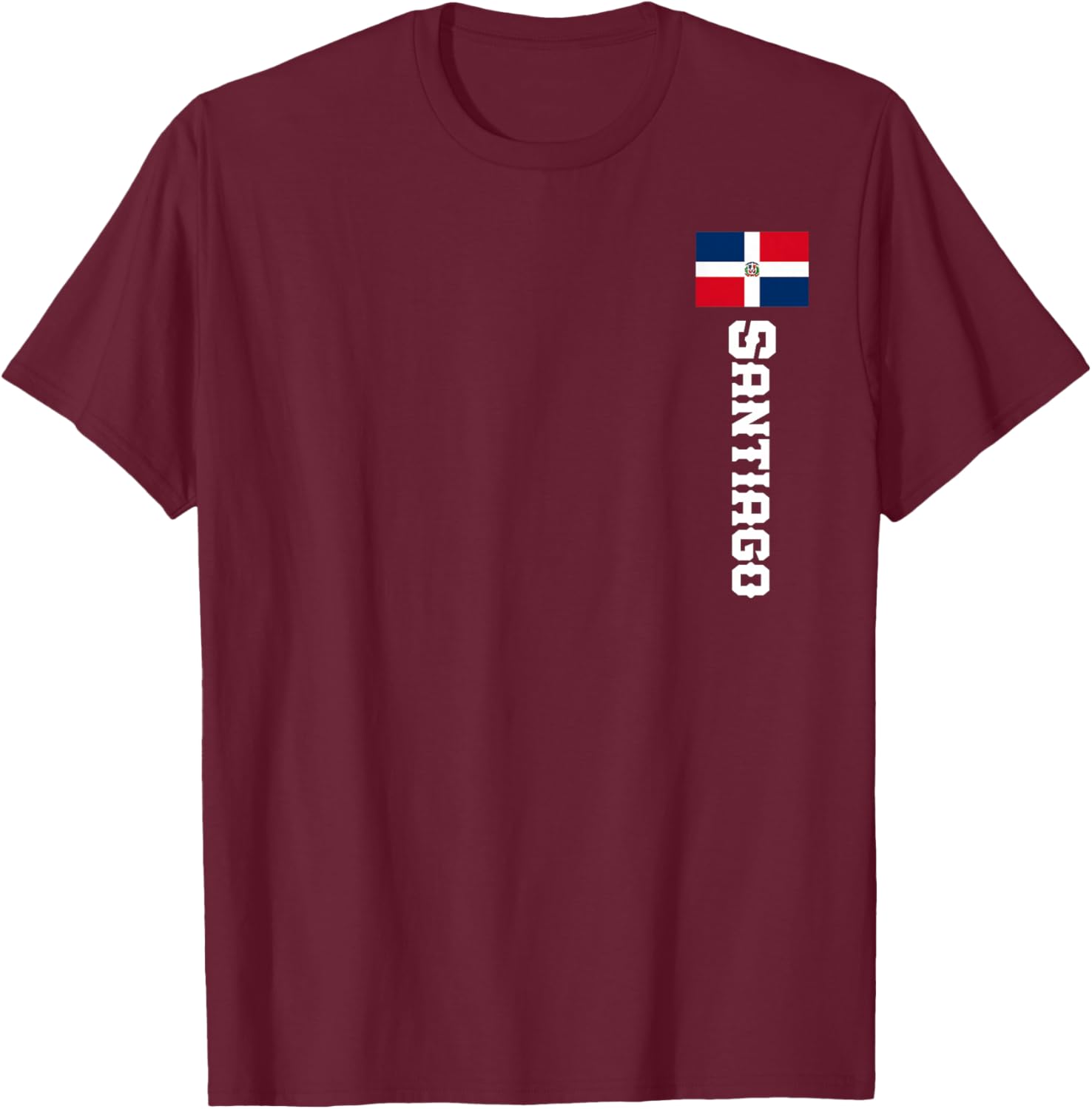 Santiago Last Name Dominican Republic Shirt Women T-Shirt - T-Shirt | Maroon