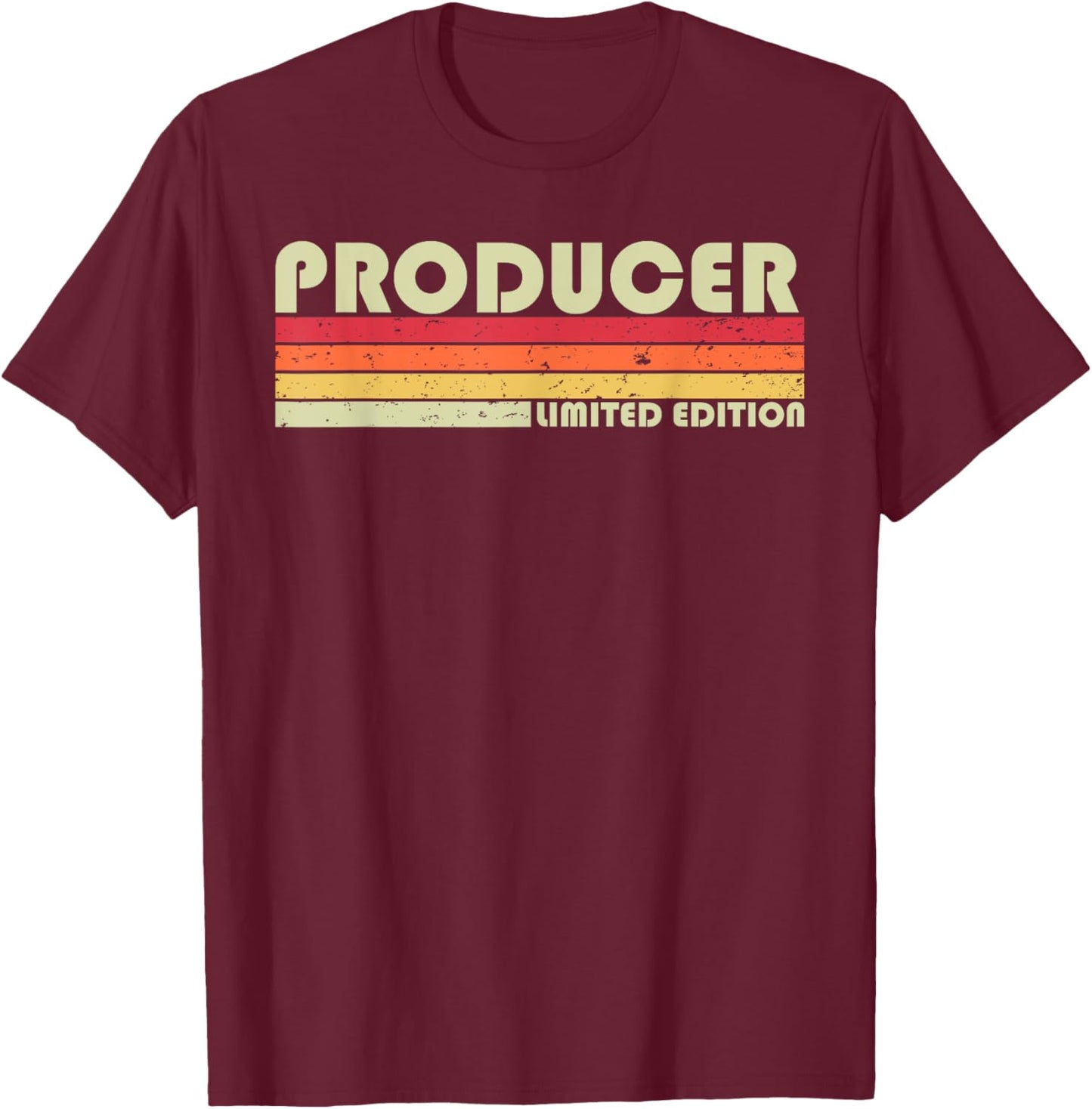 PRODUCER Funny Job Title Profession Birthday Worker Idea T-Shirt - T-Shirt | Maroon