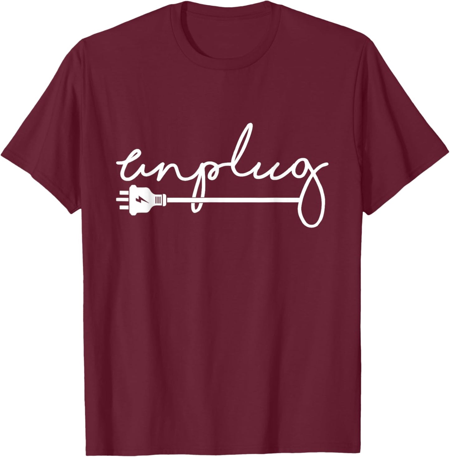 Funny Unplugged Digital Detox Analog Lifestyle T-Shirt - T-Shirt | Maroon