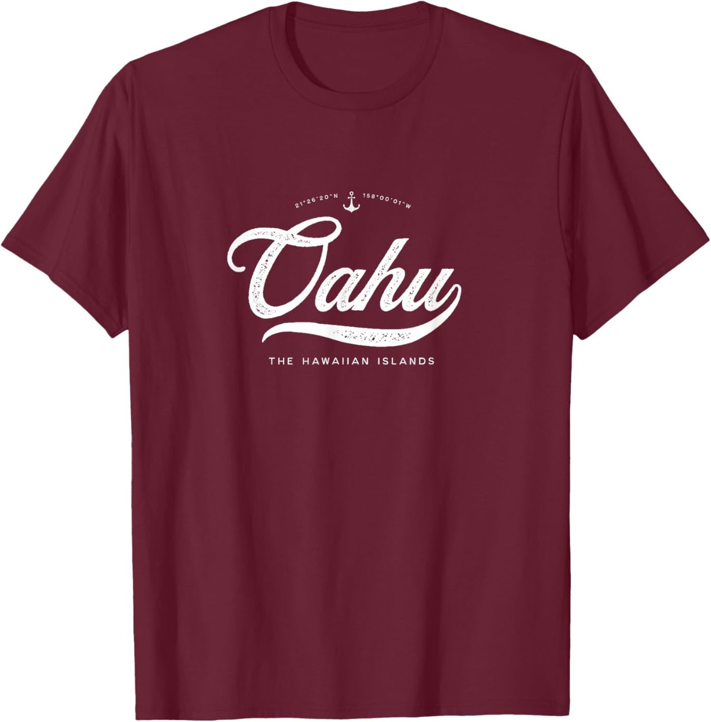 Oahu Hawaii T-Shirt - T-Shirt | Maroon