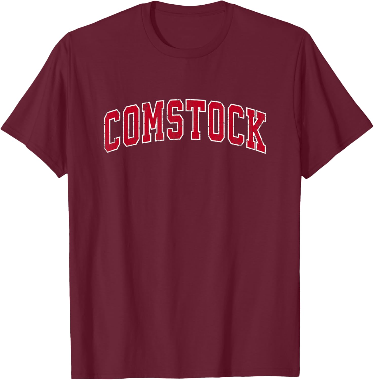 Comstock Michigan MI Vintage Sports Design Red Design T-Shirt - T-Shirt | Maroon