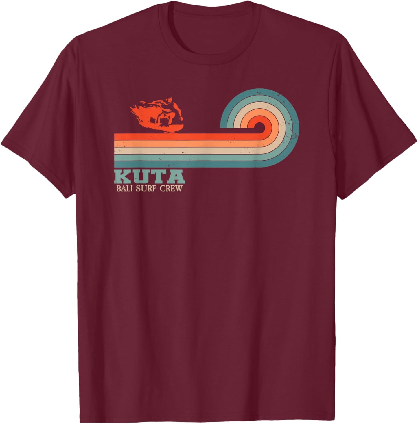 Bali Surfer I Indonesia Surfing I Bali Surf Crew I Kuta Surf Men Women T-Shirt - T-Shirt | Maroon