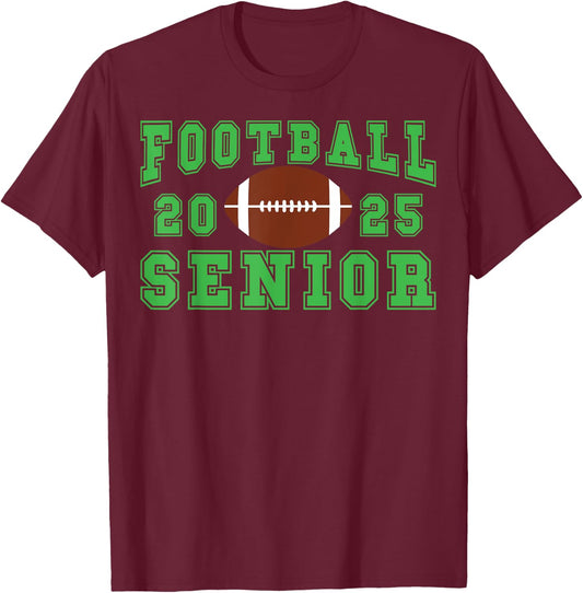 Football Senior Night Football Senior 2025 Graduation 21 T-Shirt - T-Shirt | Maroon