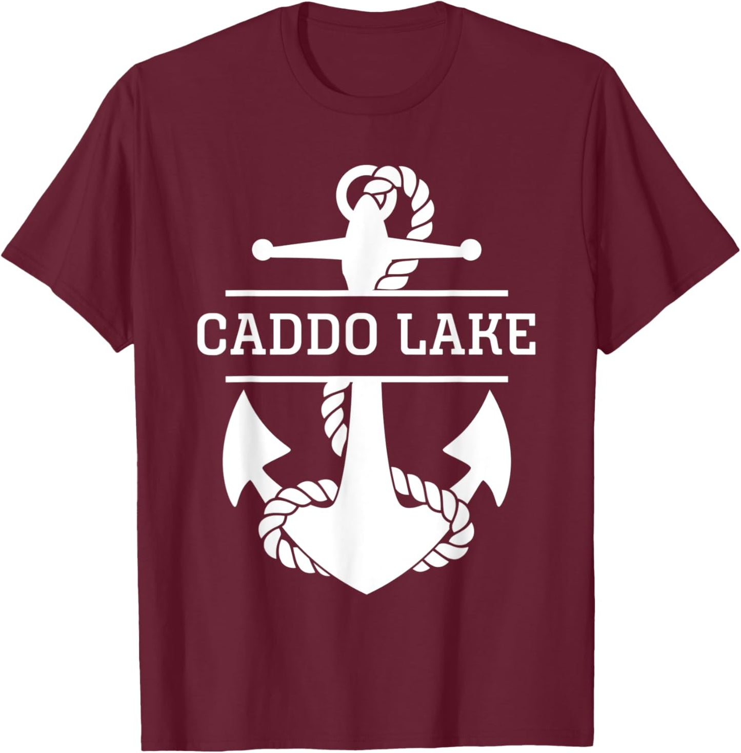 Caddo Lake Texas Louisiana USA Nautical T-Shirt - T-Shirt | Maroon