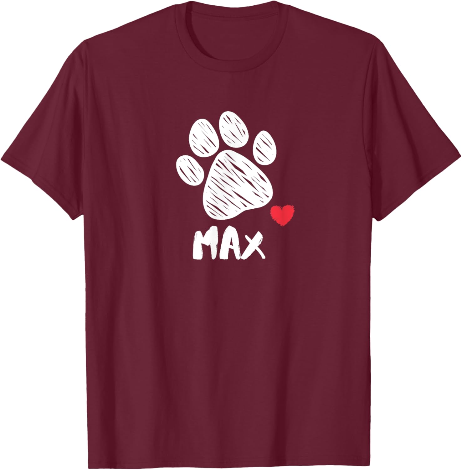 Max My Dog Max I love My Dog Max Puppy Love Dog Lover Men Women Girls Kids T-Shirt - T-Shirt | Maroon