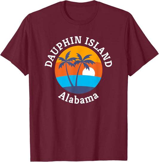 Dauphin Island Beach Alabama Summer Vacation Souvenir Women Kids T-Shirt - T-Shirt | Maroon