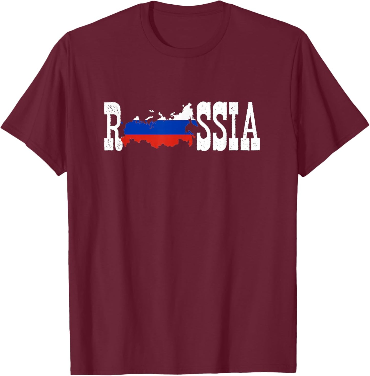 Russia Jersey for Love Russia Flag Russian T-Shirt - T-Shirt | Maroon
