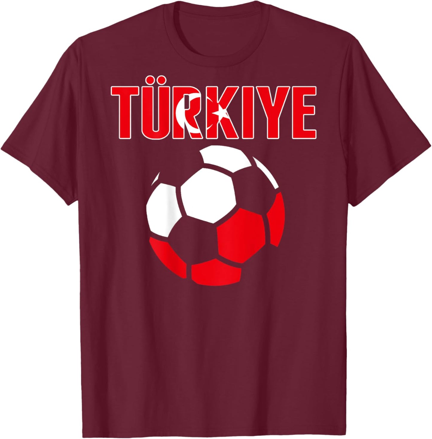 Proud Türkiye Soccer Fans Jersey - Turkey Football Lovers T-Shirt - T-Shirt | Maroon