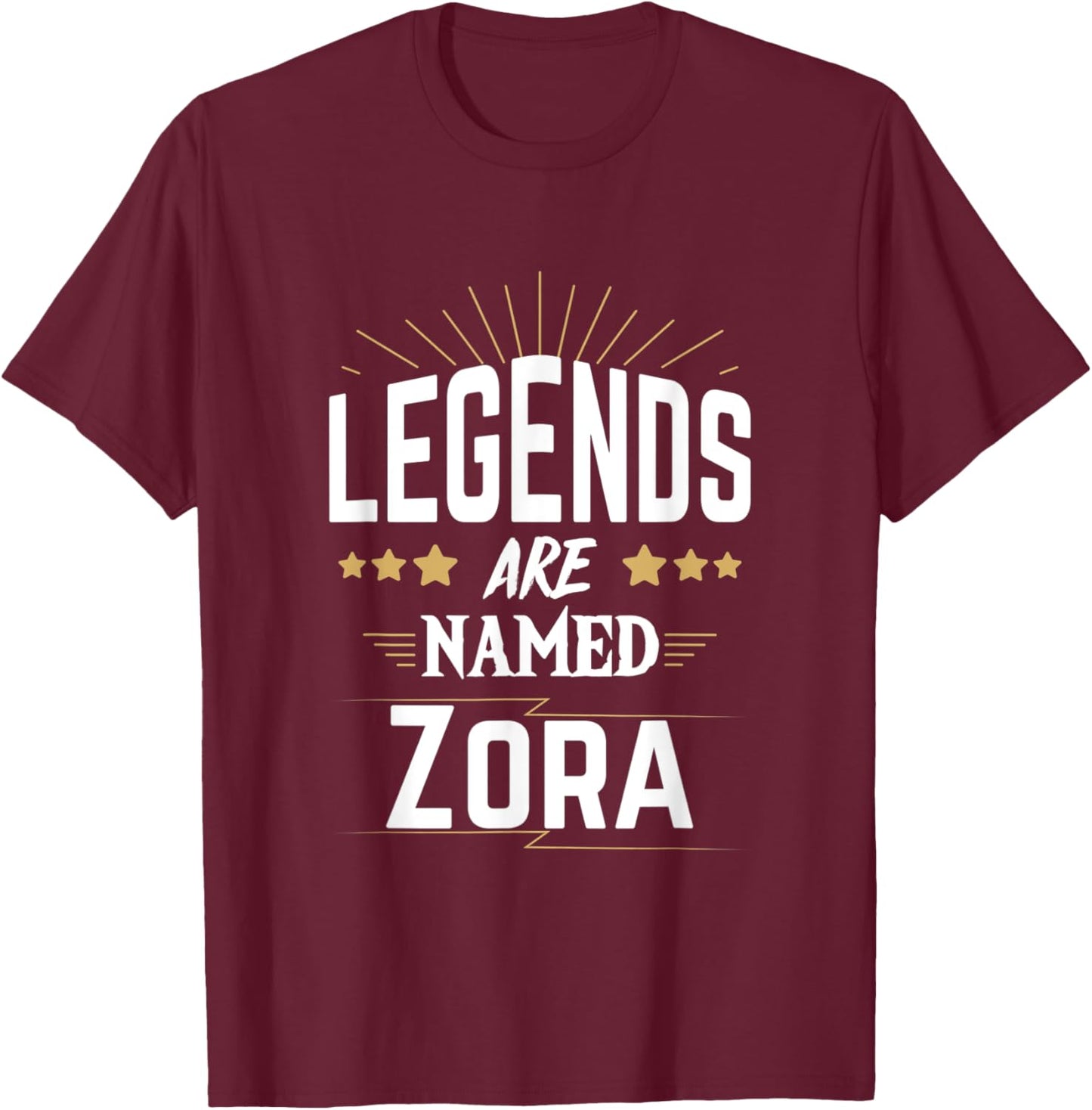 Legends Are Named Zora T-Shirt - T-Shirt | Maroon