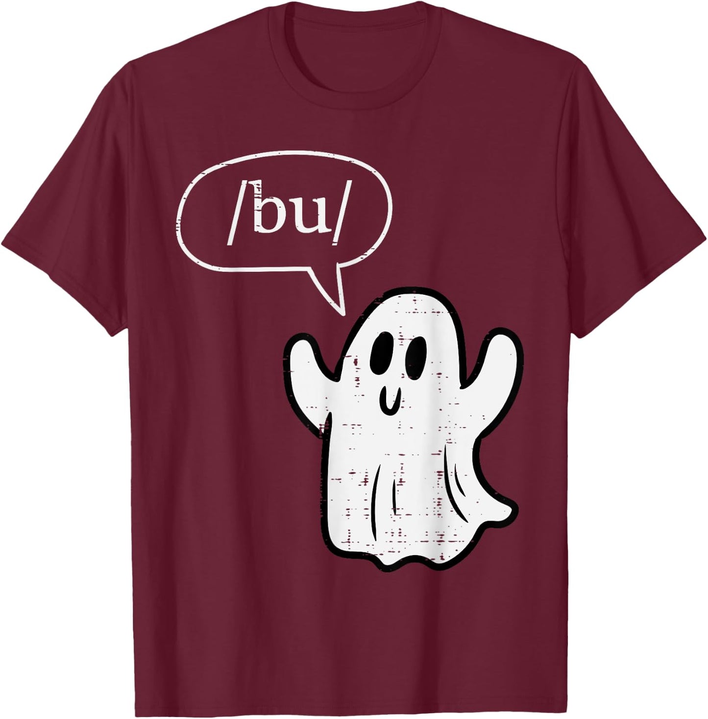 Halloween Speech Therapy Ghost Bu Boo SLP Costume Men Women T-Shirt - T-Shirt | Maroon