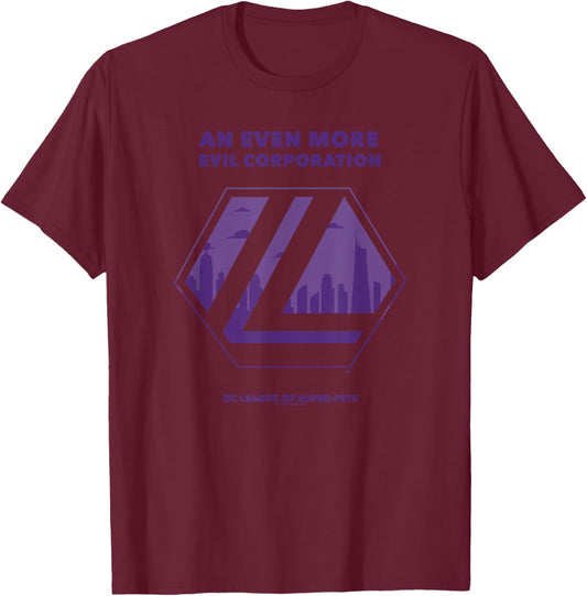 DC League Of Super-Pets Lex Luthor Evil Corporation Logo T-Shirt - T-Shirt | Maroon