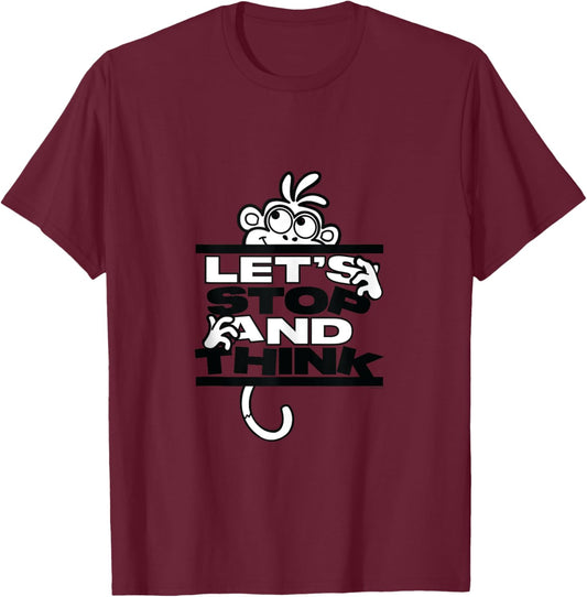 Dora the Explorer Let's Stop and Think T-Shirt - T-Shirt | Maroon