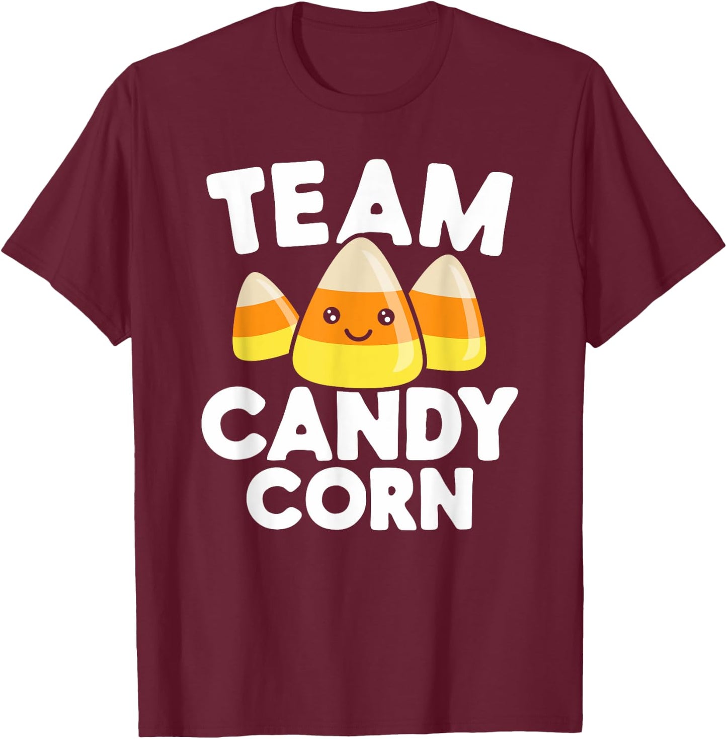 Team Candy Corn Funny Halloween T-Shirt - T-Shirt | Maroon