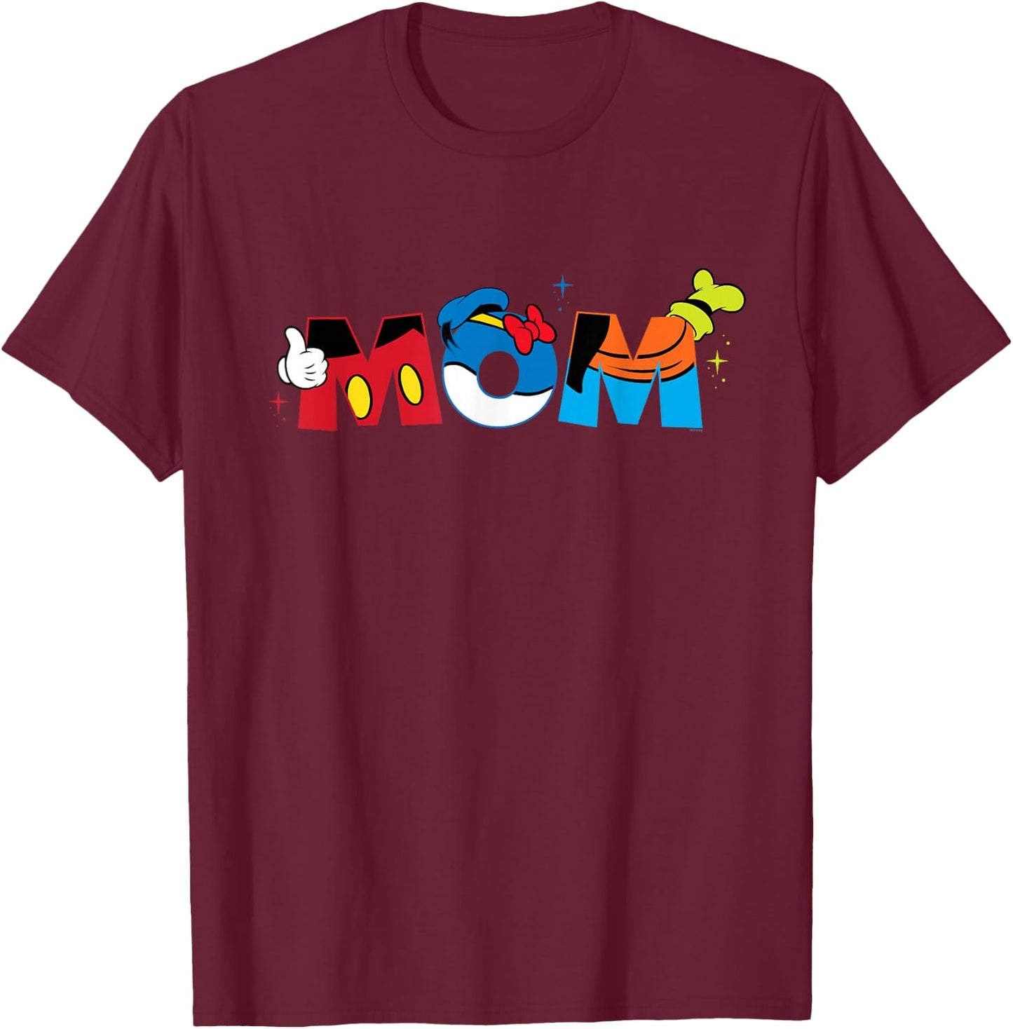 Disney Mickey Mouse and Friends Mom Mother’s Day Birthday T-Shirt - T-Shirt | Maroon