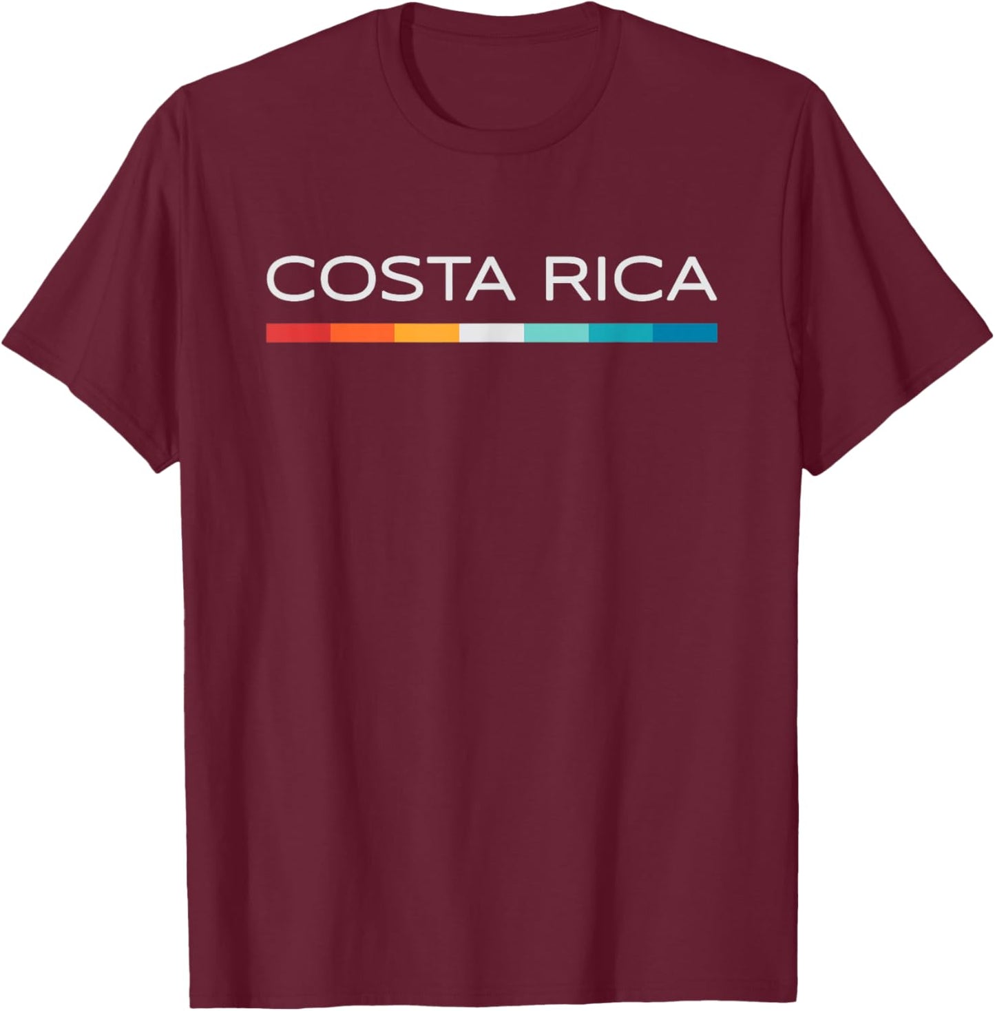 Costa Rica Retro Design T-Shirt - T-Shirt | Maroon