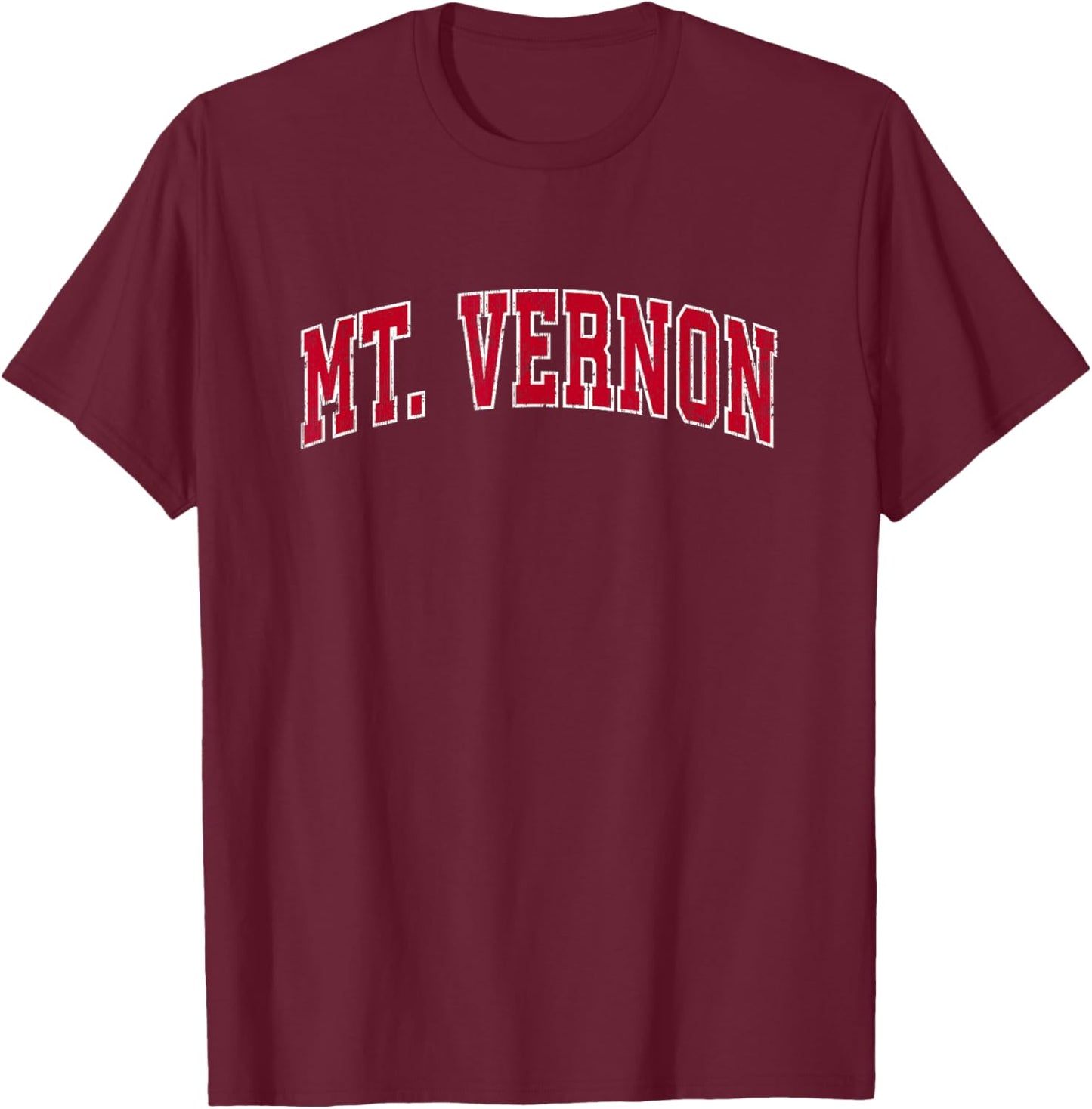 Mt. Vernon New York NY Vintage Sports Design Red Design T-Shirt - T-Shirt | Maroon