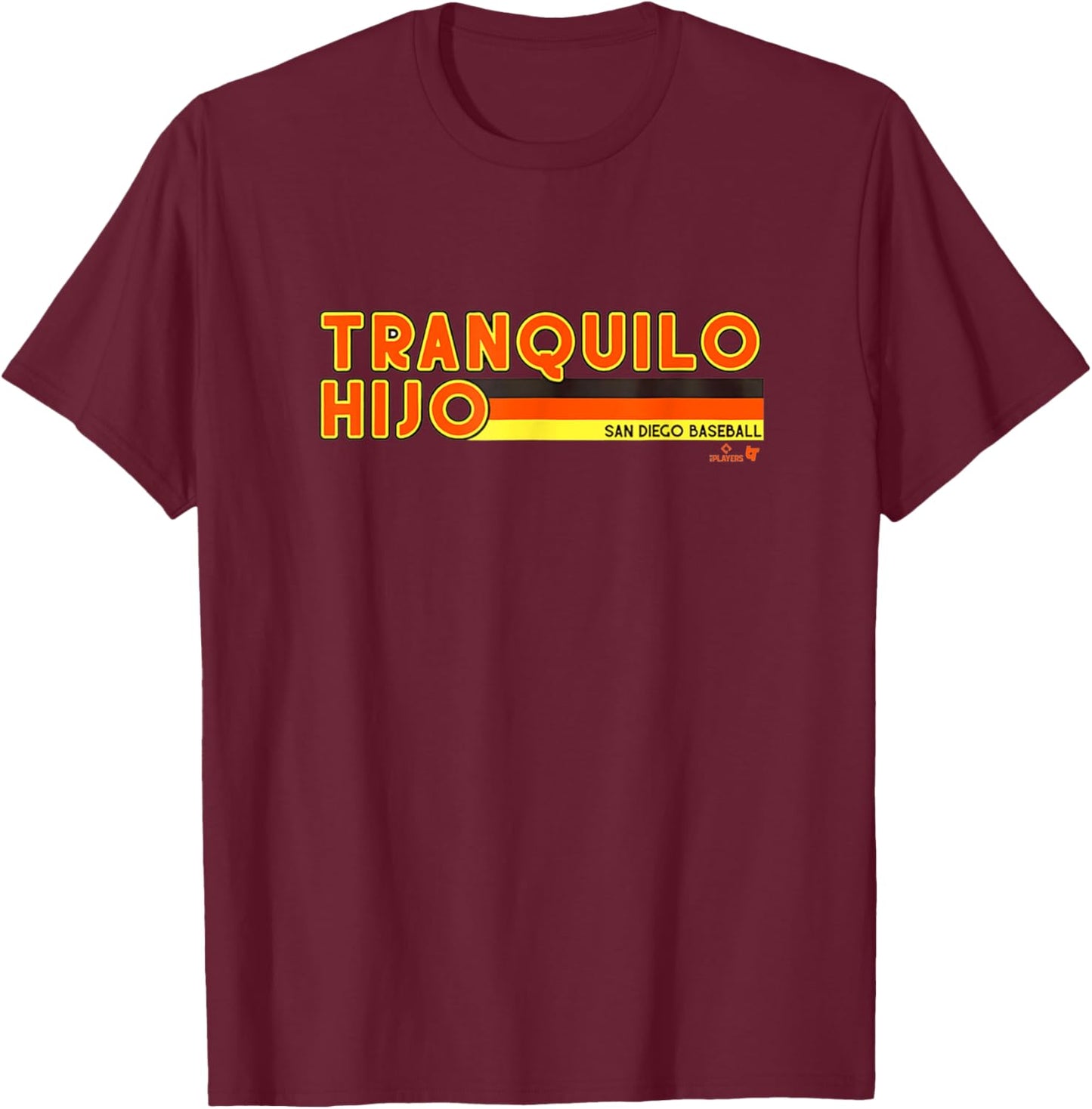 Tranquilo-Hijo Classic Graphic Printing T-Shirt - T-Shirt | Maroon