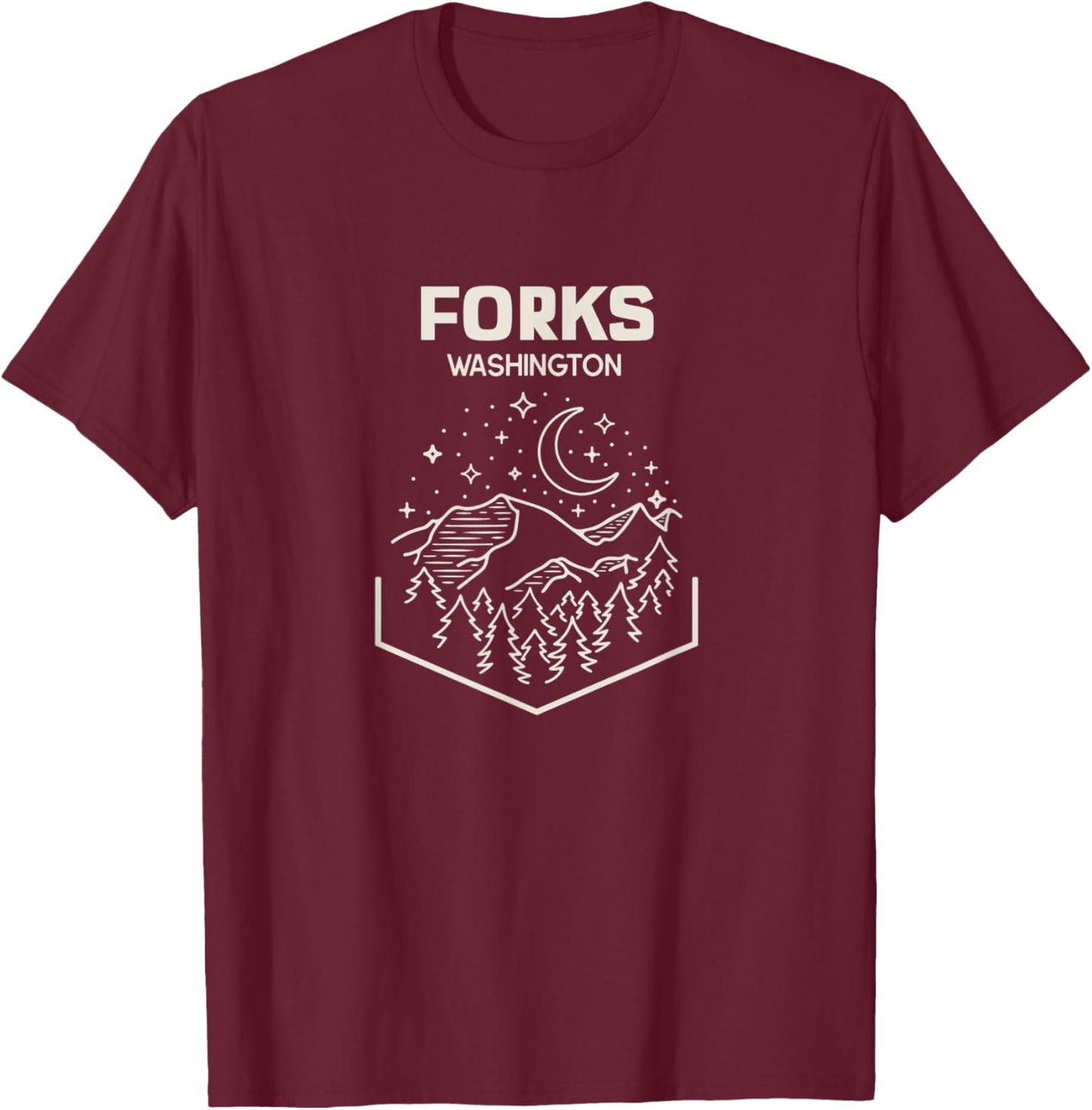 Forks Washington, City of Forks, Washington, Forks nature T-Shirt - T-Shirt | Maroon