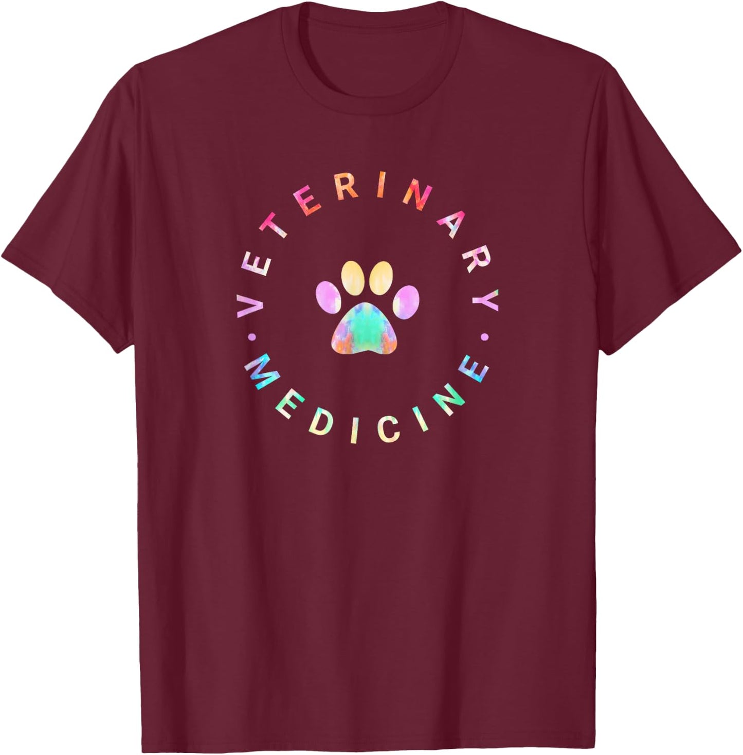 Veterinarian Tie Dye Sweater, Veterinary Medicine Vet School T-Shirt - T-Shirt | Maroon