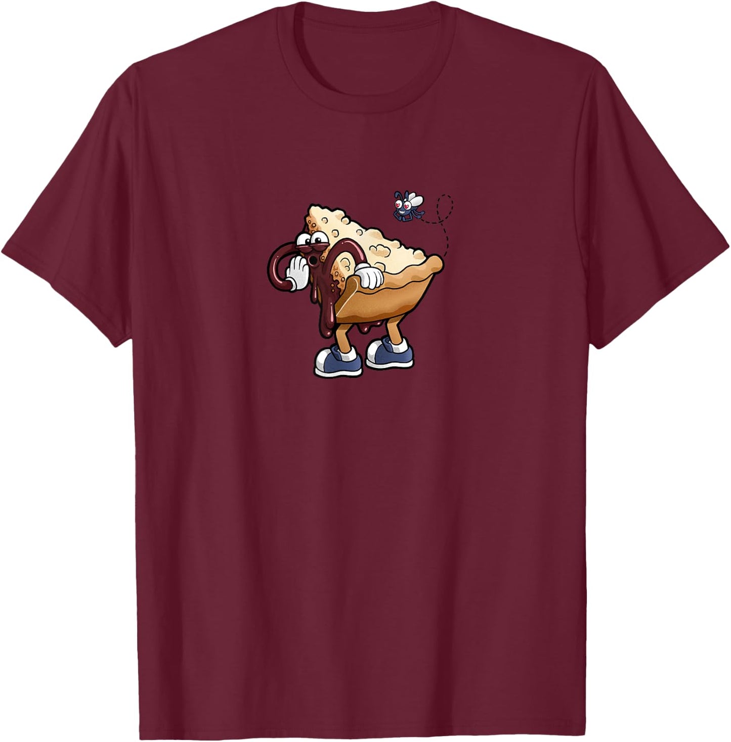 Fudes! #005 - Shirley the Shoofly Pie T-Shirt - T-Shirt | Maroon