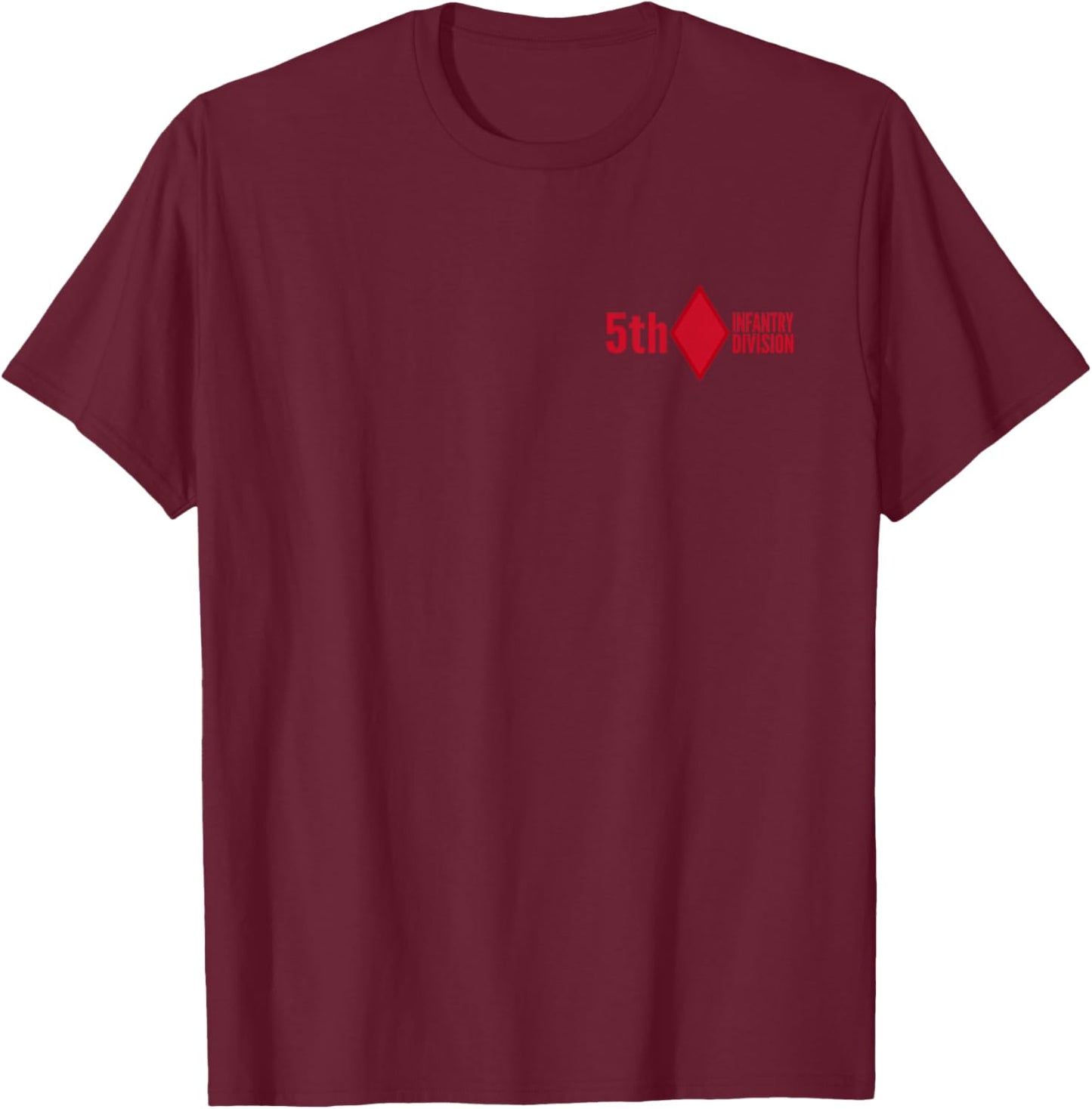 5th Infantry Division Army T-Shirt - T-Shirt | Maroon