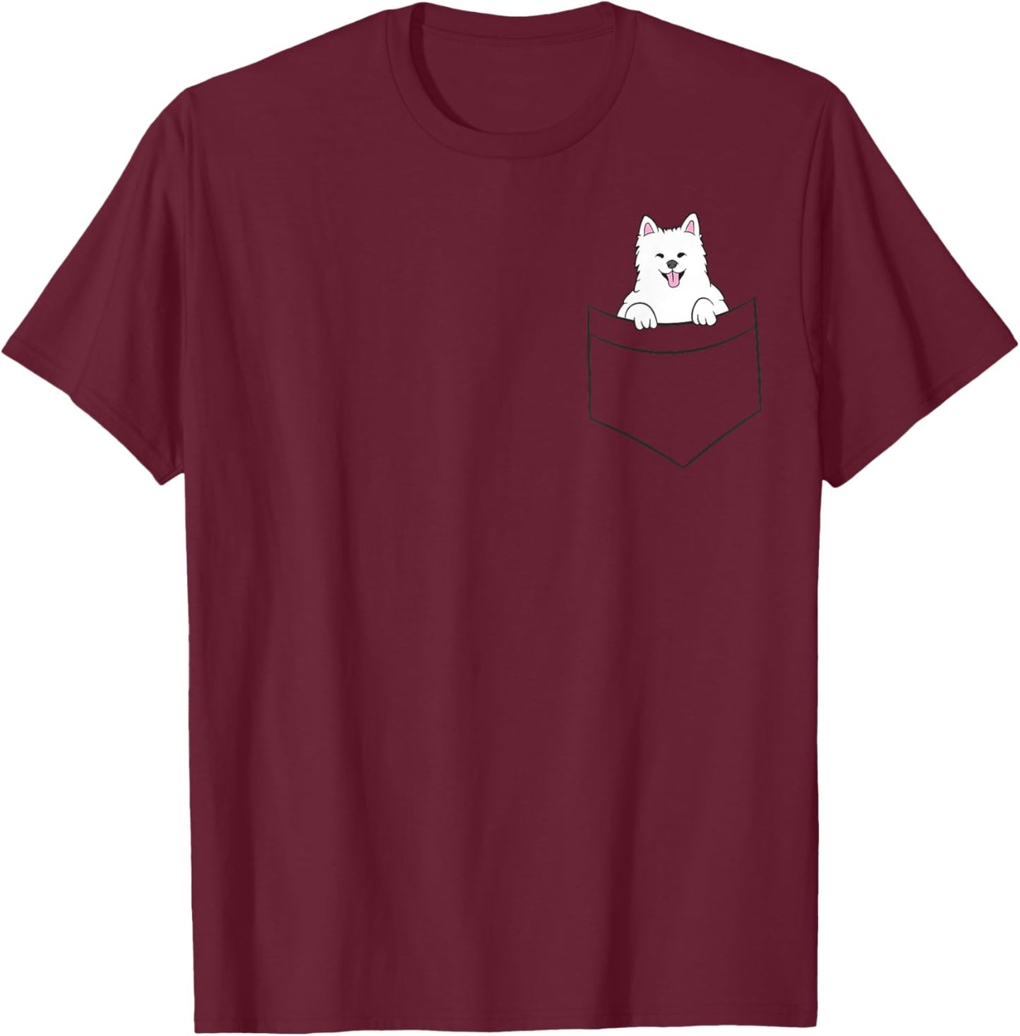 Samoyed in a Bag Cute Bag Samoyed T-Shirt - T-Shirt | Maroon