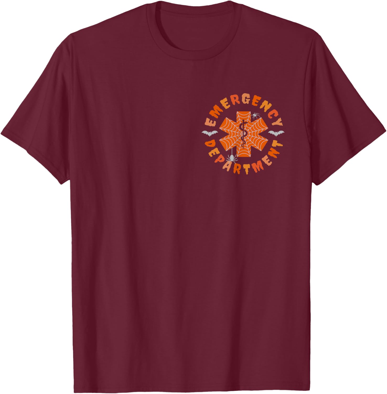 Emergency Department Halloween Emergency Room Nursing Nurse T-Shirt - T-Shirt | Maroon
