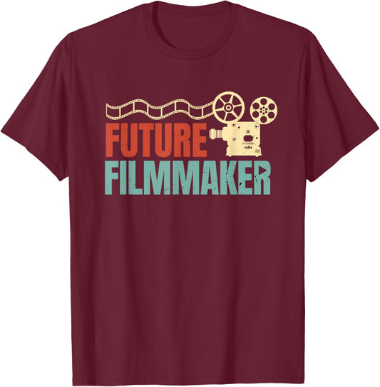 Future Filmmaker Film Editor Filmmaking Cinematographer T-Shirt - T-Shirt | Maroon